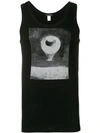 Ann Demeulemeester Graphic Print Tank Top In Black