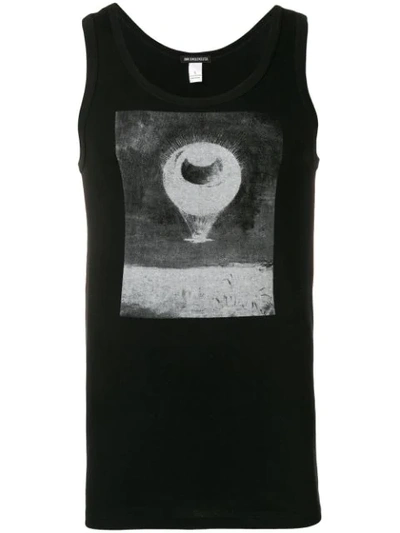 Ann Demeulemeester Graphic Print Tank Top In Black