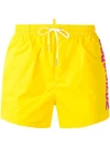 Dsquared2 Logo Swim Shorts In Yellow