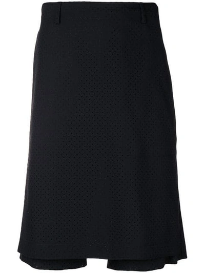 Fendi Polka Dot Skirt Front Shorts In Black