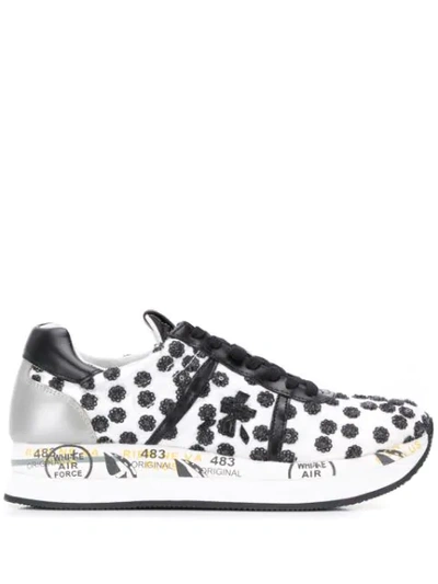 White Premiata Conny Sneakers In White