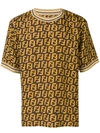 Fendi T-shirt Mit Ff-print - Braun In Brown
