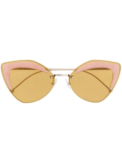 Fendi Cat-eye Sunglasses In Yellow