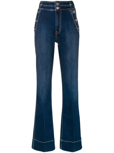 Current Elliott High Waisted Jeans In Blue