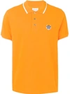 Kenzo Logo Knitted Polo T In Orange