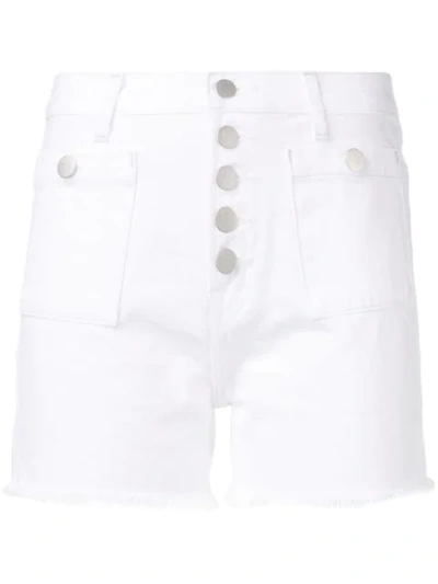J Brand High Waisted Denim Shorts In White