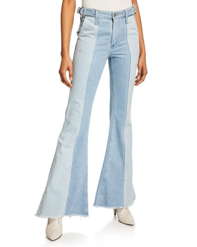 Ag Iva Paneled Wide-leg Jeans In Infamous