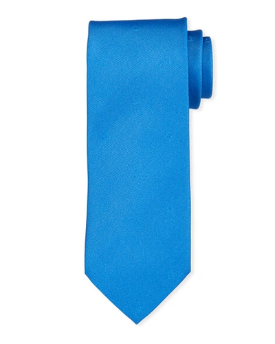 Ferragamo Eston Solid Silk Tie, Blue