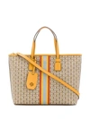 Tory Burch Chain Link Print Tote In Yellow