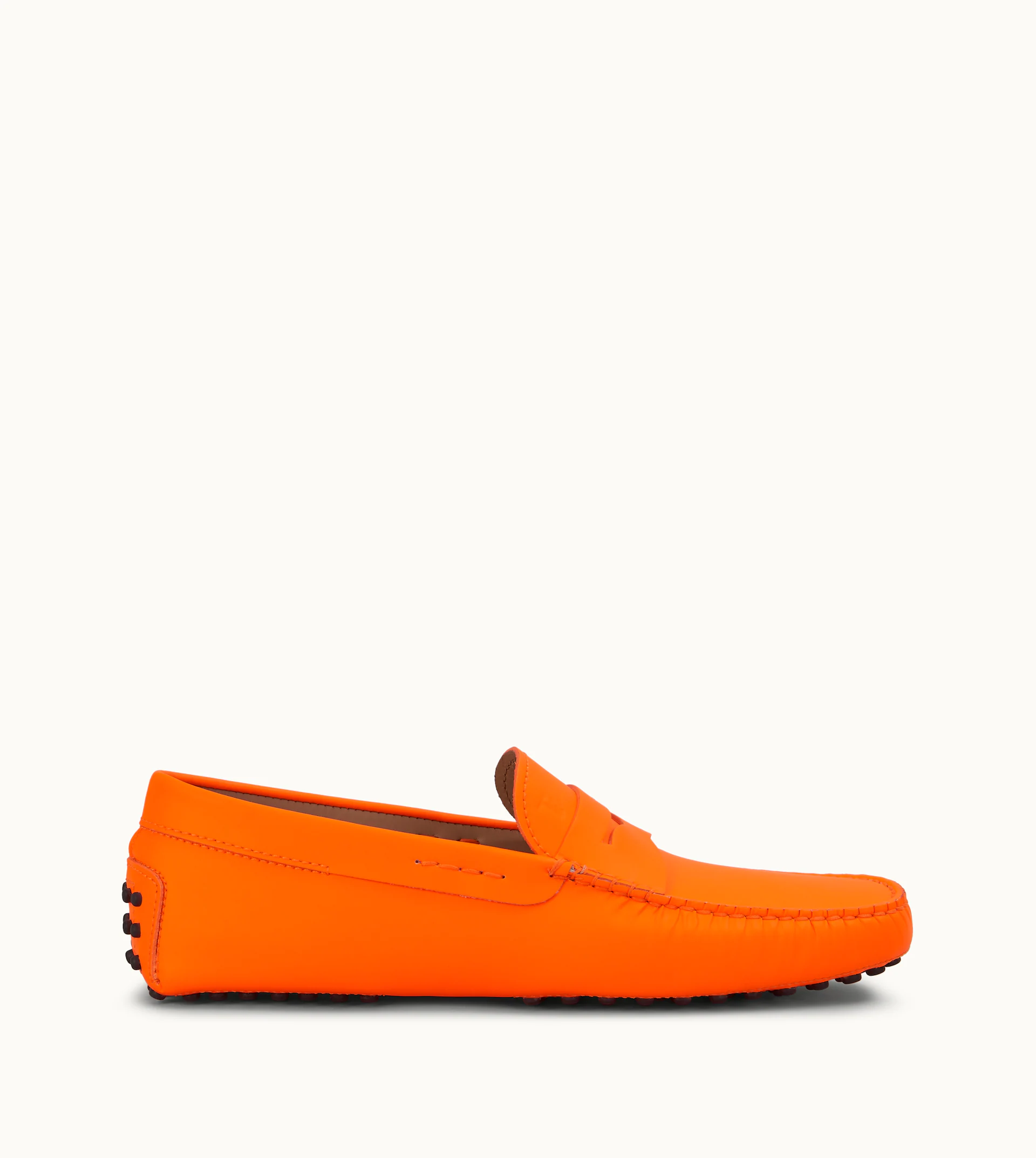 orange driving shoes