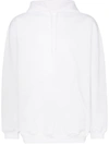 Balenciaga Logo Print Oversized Hooded Jumper In White