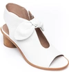 Bernardo Luna Fabric Knotted Sandals In White Leather