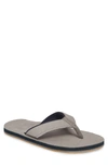 Hari Mari Men's Pier Leather Thong Sandals In Grey Leather