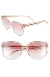 Rebecca Minkoff Jane Square Acetate Sunglasses In Pink