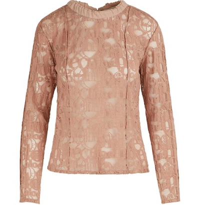 Chloé Lace T-shirt In Nougat