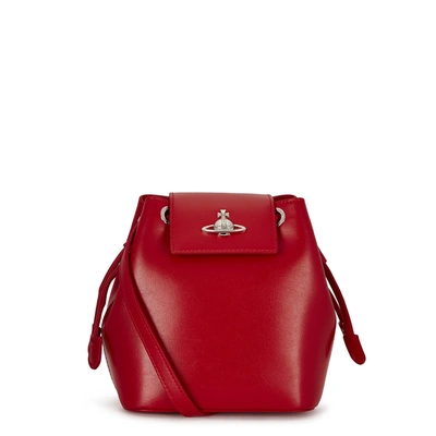 Vivienne Westwood Matilda Red Leather Cross- Body Bag