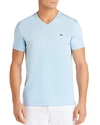 Lacoste Classic Pima Cotton V-neck Tee In Creek