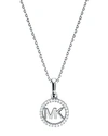 Michael Kors Custom Kors Sterling Silver Logo Starter Necklace In 14k Gold-plated Sterling Silver, 14k Rose Gold-