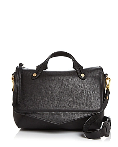 Annabel Ingall Franca Leather Satchel In Black/gold
