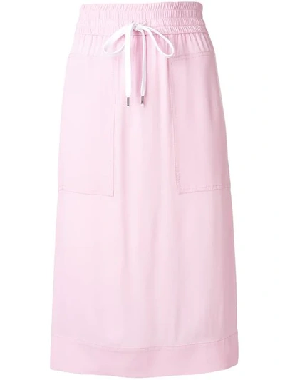 N°21 Drawstring Straight Skirt In Pink