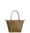 Longchamp Le Pliage Large Nylon Shoulder Tote In New Khaki