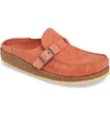 Birkenstock Buckley Clog In Coral Suede