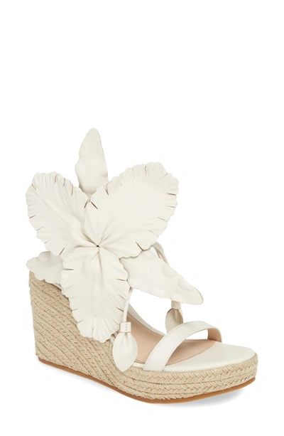 Cecelia New York Lily Platform Wedge Sandal In Alabaster