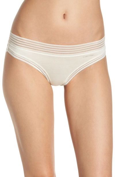 Calvin Klein Stretch Modal Thong In Ivory