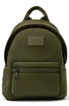 Dagne Dover Small Dakota Neoprene Backpack In Dark Moss