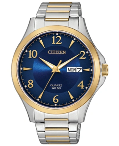 Citizen Men's Quartz Two-tone Stainless Steel Bracelet Watch 41mm Women's Shoes