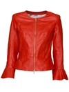 Bully Leather Jacket In Red