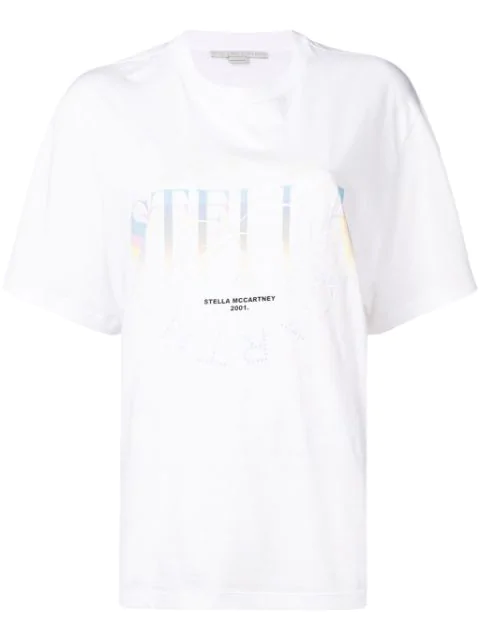 Stella Mccartney Multi Logo T-shirt In White | ModeSens