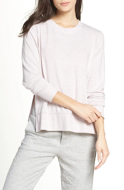 Alo Yoga 'glimpse' Long Sleeve Top In Lavender Cloud Heather