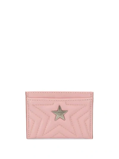 Stella Mccartney Star Card Holder In Pink