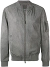 Desa 1972 Perforated Bomber Jacket In Grey