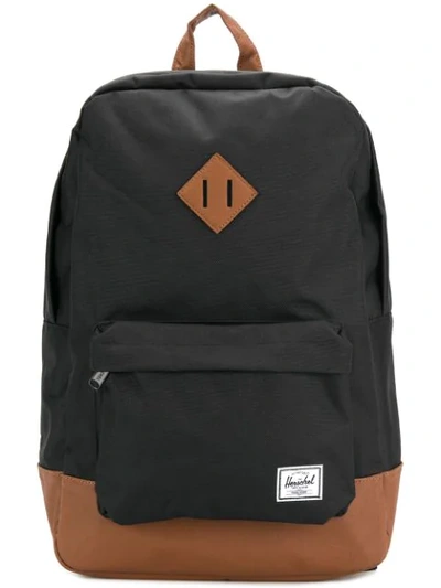 Herschel Supply Co Heritage Colour-block Backpack In Black