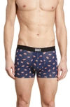 Saxx Vibe Stretch Trunks In Navy Hot Dog