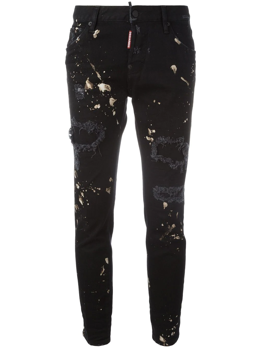 dsquared2 paint splatter jeans black