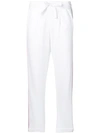 Chinti & Parker Rainbow Side Stripes Cropped Trousers In White