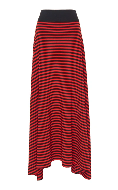 Loewe Striped Wool-blend Maxi Skirt