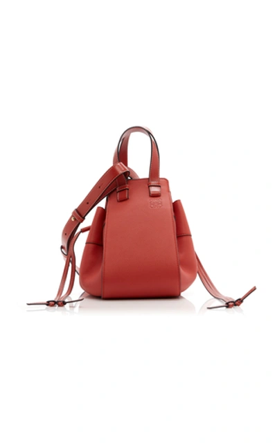 Loewe Hammock Small Leather Bag In Red