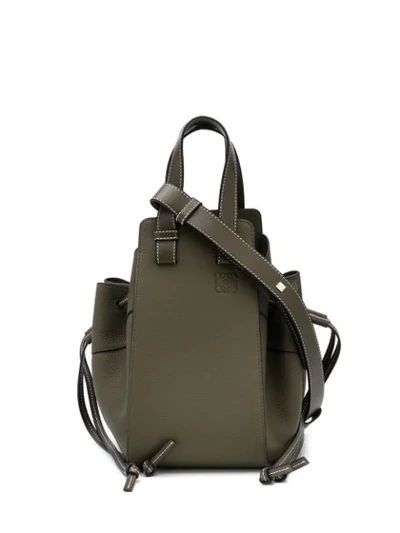 Loewe Small Hammock Leather Bag In 4160 Khaki Green
