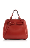 Loewe Lazo Mini Leather Bag In Red