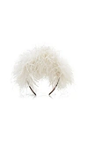 Loewe Feather-embellished Headband In White