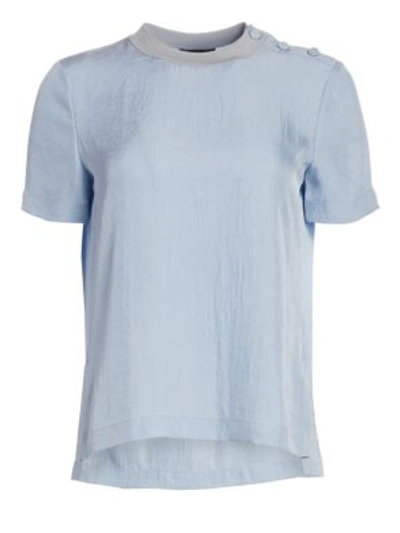 Rag & Bone Women's Aiden Button Tee In Fog