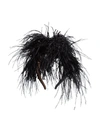 Loewe Feather-embellished Headband In Black