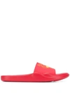Kenzo Men's Logo Eva Pool Slide Sandals In Red