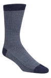 Cole Haan Micro-patterned Socks In Marine Blue