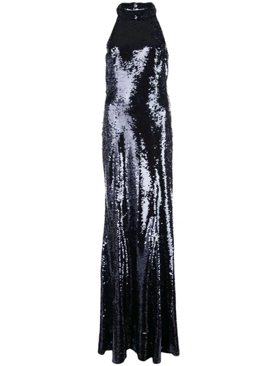 Sachin & Babi Sachin And Babi Eva Sequined Halter Gown In Midnight