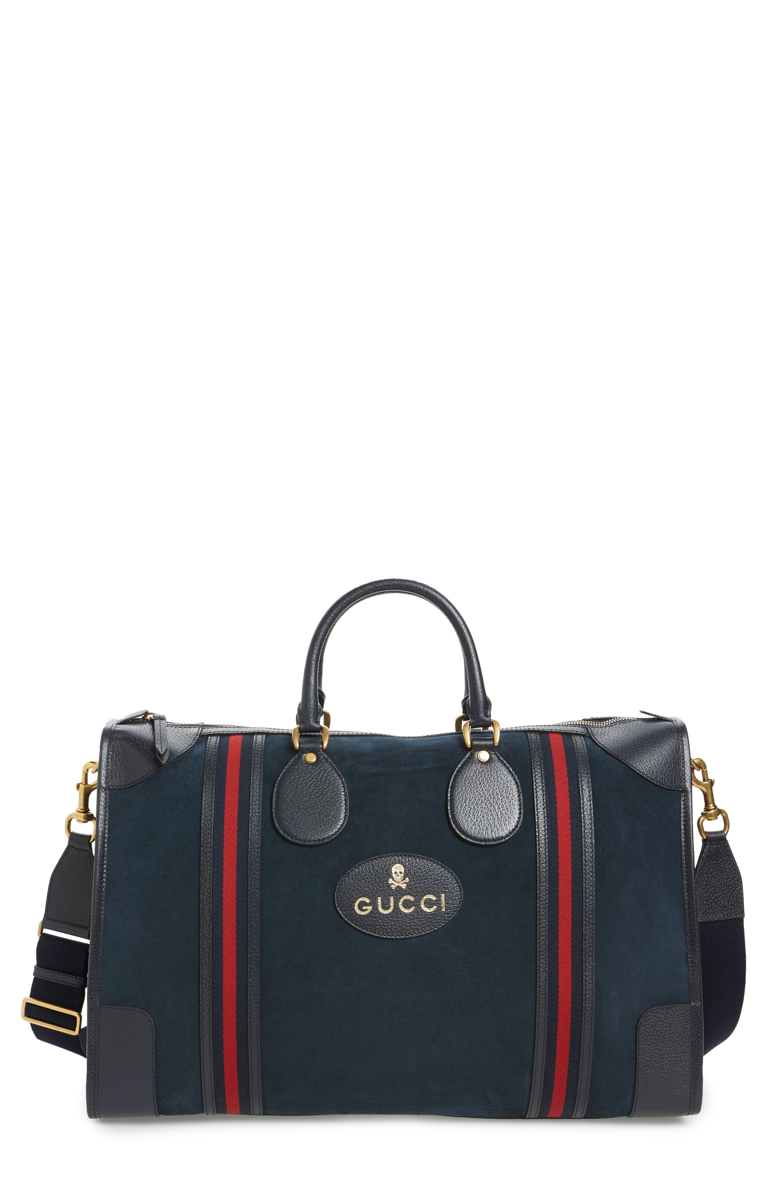 Gucci Neo Vintage Large Suede Duffel - Blue In Navy | ModeSens
